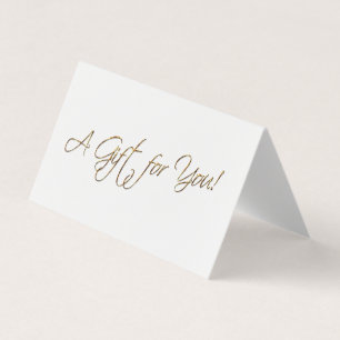 Tarjeta Relieve metalizado dorado falso - Un regalo para t