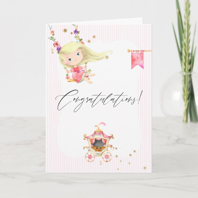 Tarjeta Relieve metalizado floral y dorado rosado de Rubor (Anverso)