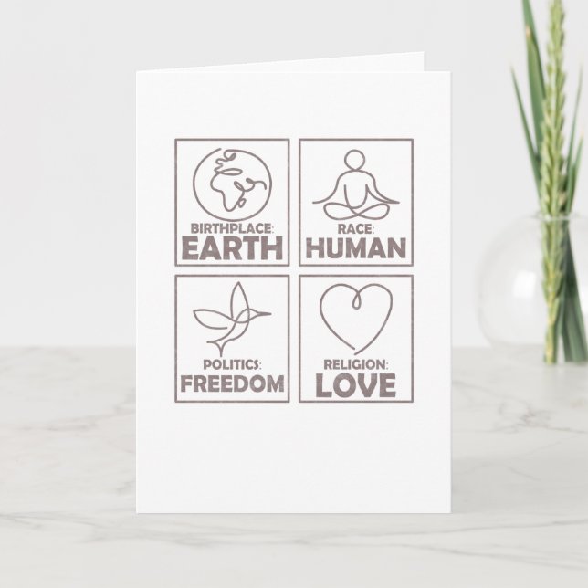 Tarjeta Religión Amor Libertad Vida Ser Humano (Anverso)
