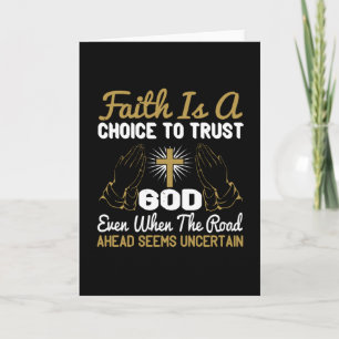 Tarjeta Religión - La Fe Es Una Elección De Confianza En D