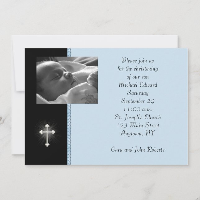 Tarjeta religiosa azul de la foto (Anverso)