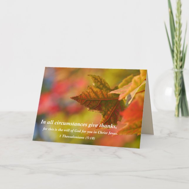 Tarjeta religiosa de Acción de Gracias (Anverso)