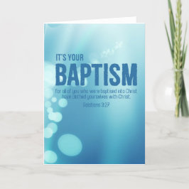 Tarjeta religiosa de bautismo para adultos con ver