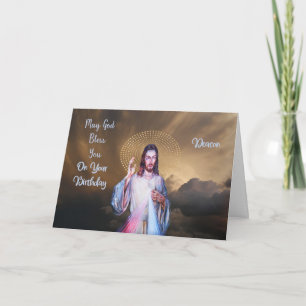 Tarjeta religiosa de cumpleaños para Deacon