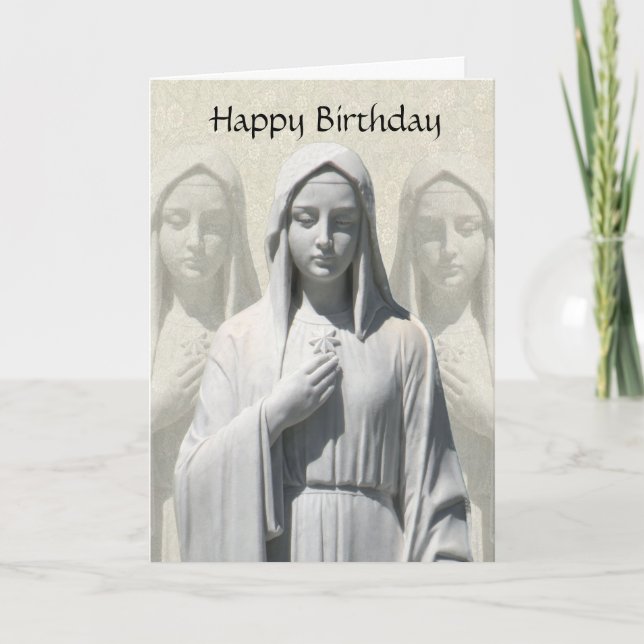 Tarjeta religiosa de cumpleaños para una monja (Anverso)