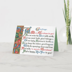 Tarjeta religiosa para Navidades de moda antiguos