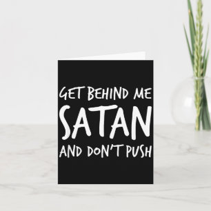 Tarjeta Religioso Cristiano Jesús Apártate de Mí Satanás Y
