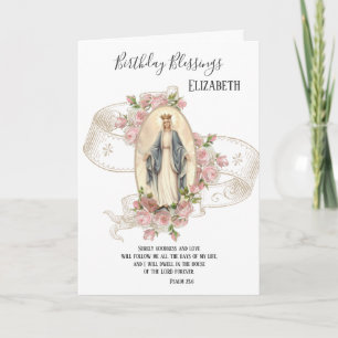 Tarjeta Religioso Cumpleaños Madre Virgen María