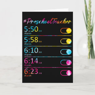Tarjeta Reloj de alarma de agradecimiento a maestros de pr