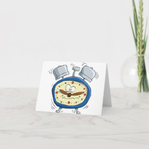 Tarjeta Reloj de alarma de dibujos animados divertidos y p
