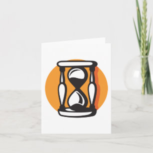 Tarjeta Reloj de arena retro minimalista tiempo