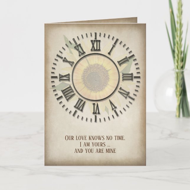 Tarjeta Reloj de girasol (Anverso)