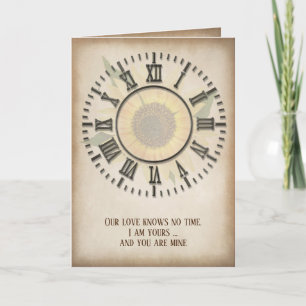 Tarjeta Reloj de girasol