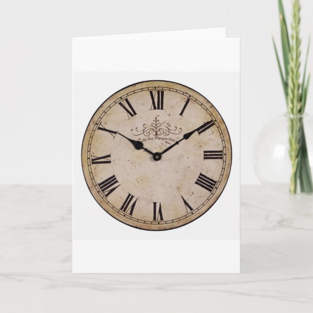 Tarjeta Reloj de pared vintage (Anverso)