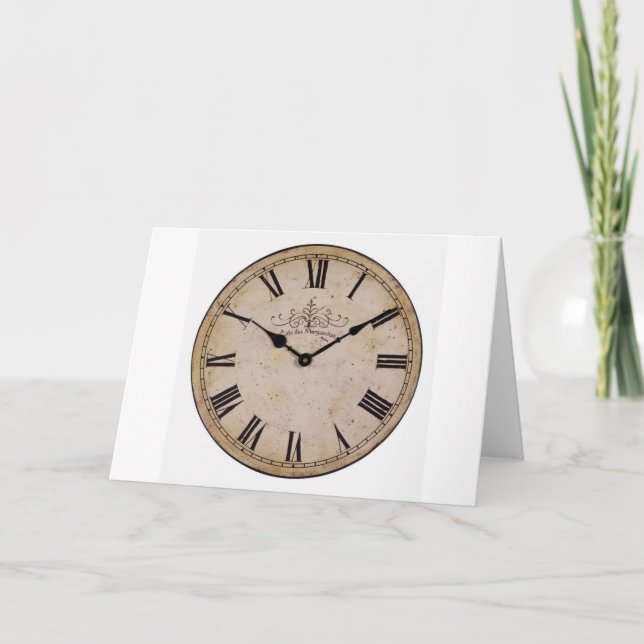 Tarjeta Reloj de pared vintage (Anverso)
