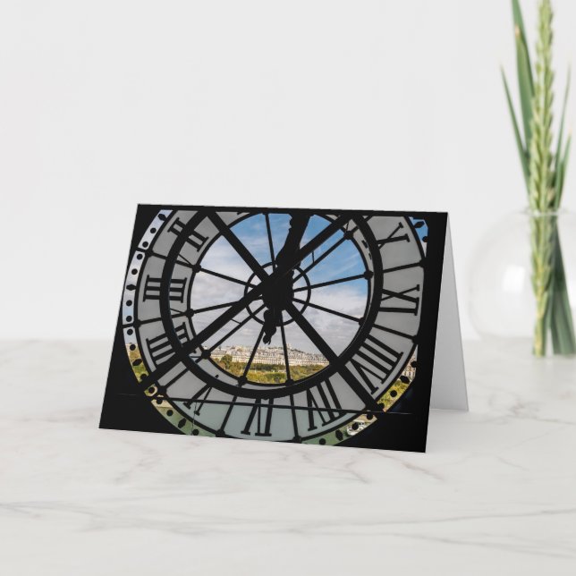 Tarjeta Reloj gigante de vidrio en el Museo de Orsay - Par (Anverso)