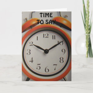Tarjeta RELOJ HACIA ATRÁS dice DISFRUTA TU "JUBILACIÓN"
