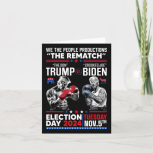 Tarjeta Rematch El Don Y Crooked Joe Biden - Pro Trump