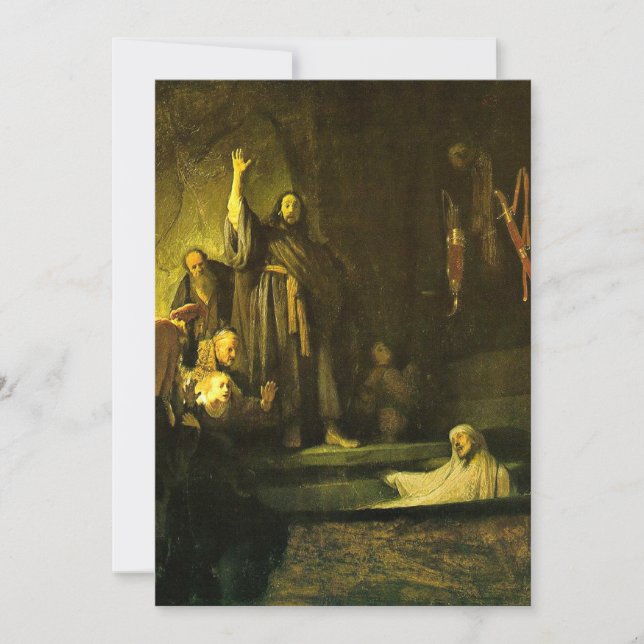 Tarjeta Rembrandt - El ascenso de Lázaro (Anverso)