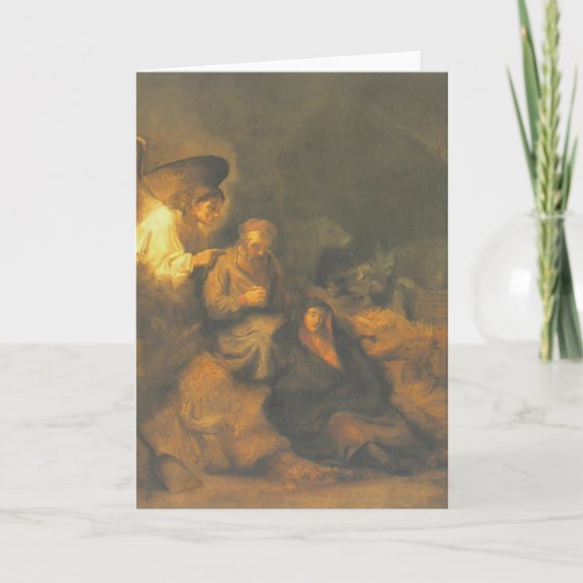 Tarjeta Rembrandt el sueño de San José (Anverso)
