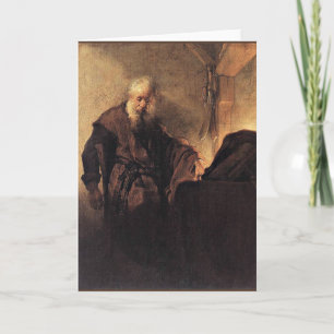 Tarjeta Rembrandt - St. Paul en su escritorio de redacción