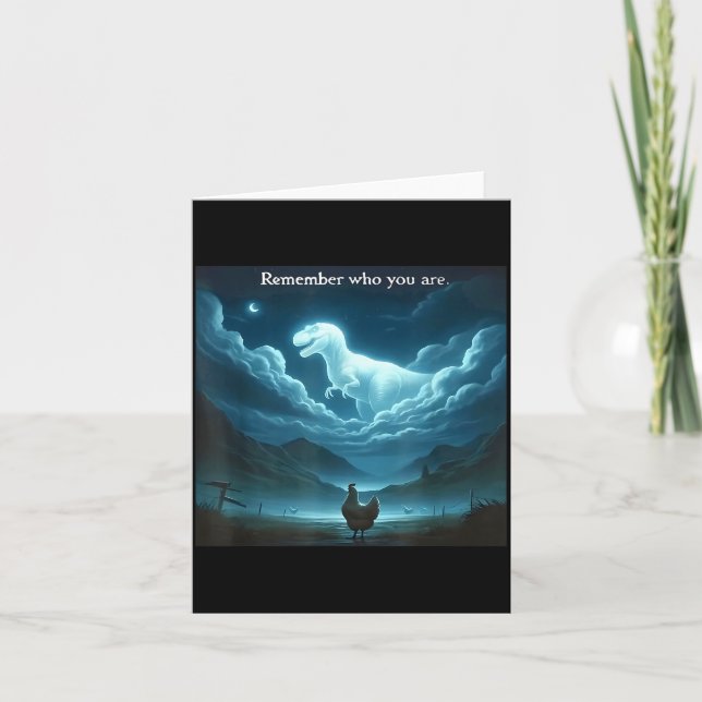 Tarjeta Remember Who You Are Chicken  (Anverso)