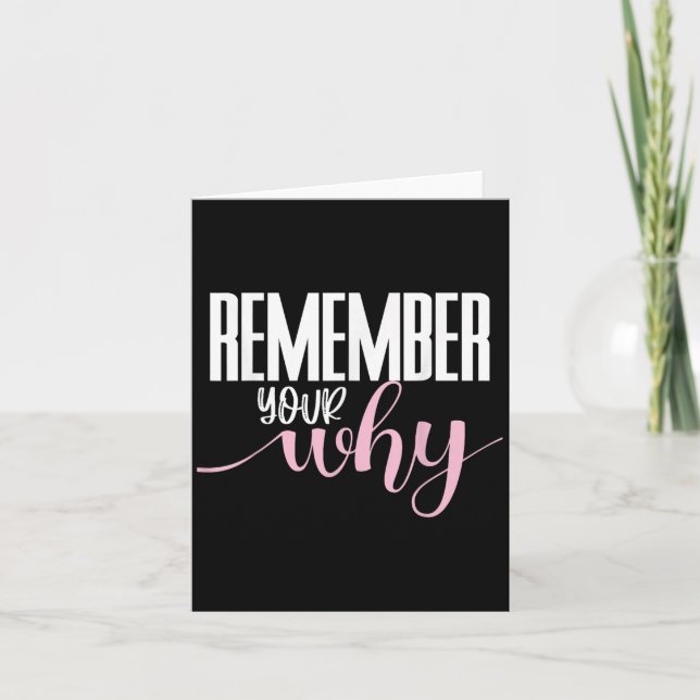Tarjeta Remember Your Why Gym Motivation Fitness Insration (Anverso)