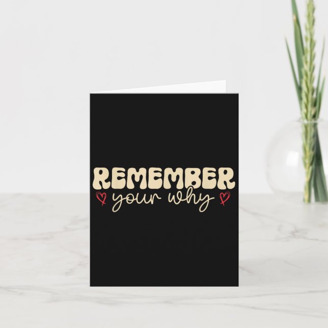 Tarjeta Remember Your Why Motivational  (Anverso)