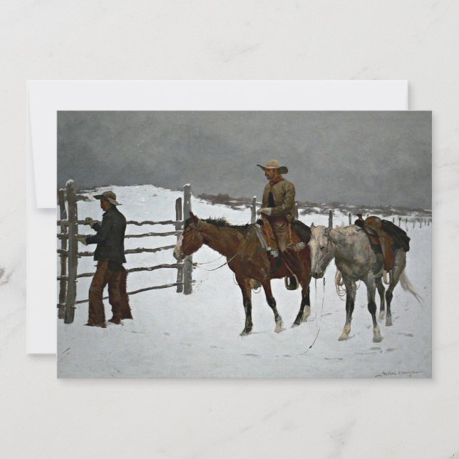 Tarjeta Remington - Caída del Cowboy, (Anverso)