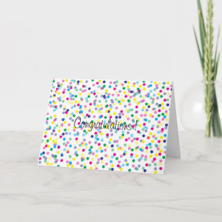 Tarjeta Remisión de felicitaciones a Confetti