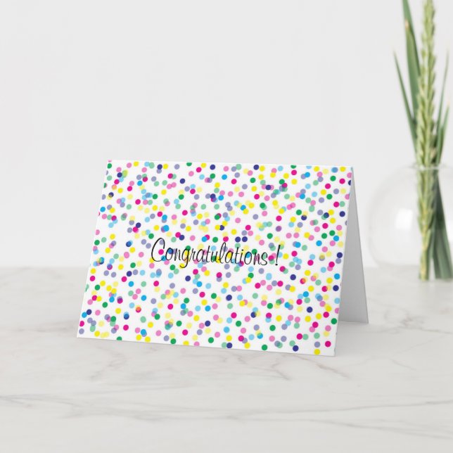 Tarjeta Remisión de felicitaciones a Confetti (Anverso)