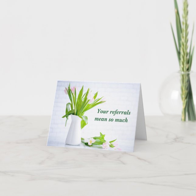 Tarjeta Remisión moderna Gracias Flores Negocios (Anverso)