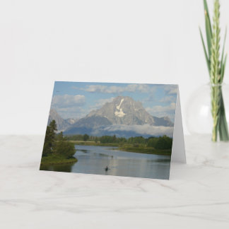 Tarjeta Remo en kayak en el Parque Nacional Grand Teton