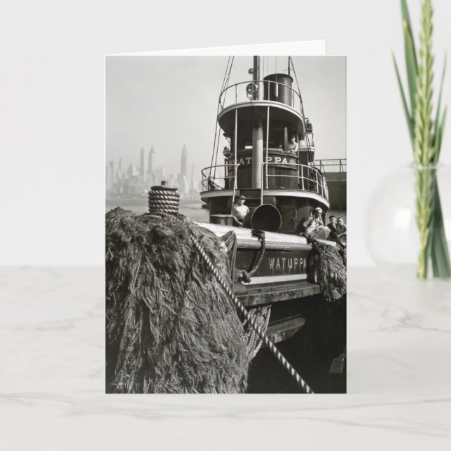 Tarjeta Remolcador de la costa de New York City del (Anverso)