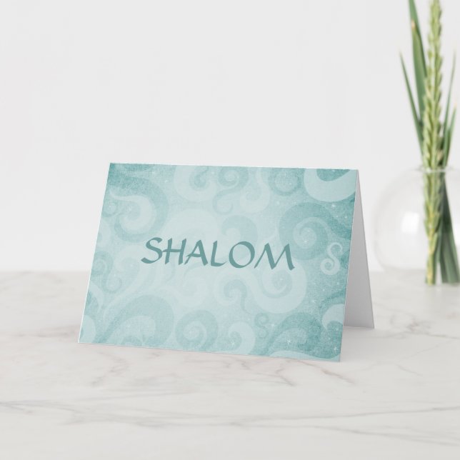 Tarjeta Remolinos del azul de Shalom (Anverso)