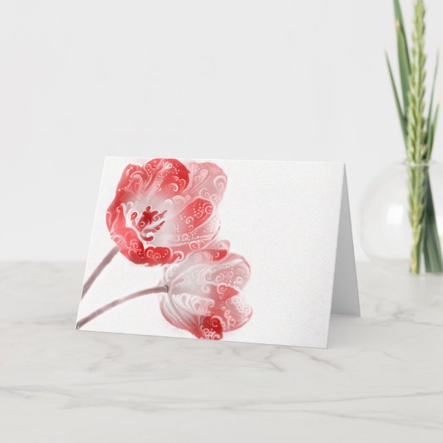 Tarjeta Remolinos del tulipán (Anverso)