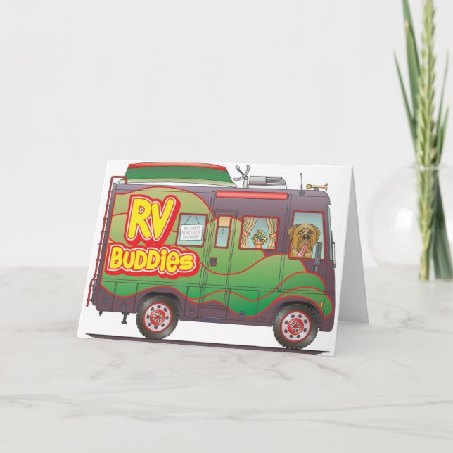 Tarjeta Remolque de campista de los compinches de rv rv (Anverso)