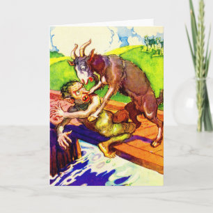 Tarjeta rencor de cabra y trol