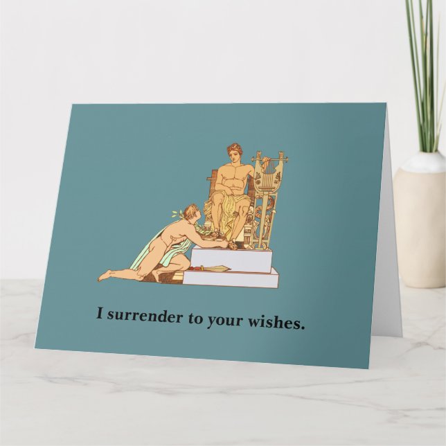 Tarjeta Rendición de cumpleaños gay a los deseos (Anverso)