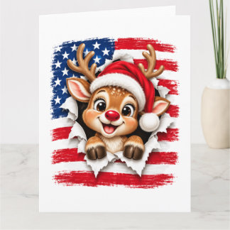 Tarjeta Reno americano de Navidad