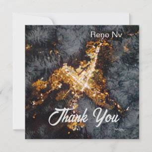 Tarjeta Reno NV de noche, NASA ISS Space Photo