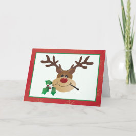 Tarjeta Reno personalizado Con Mistletoe