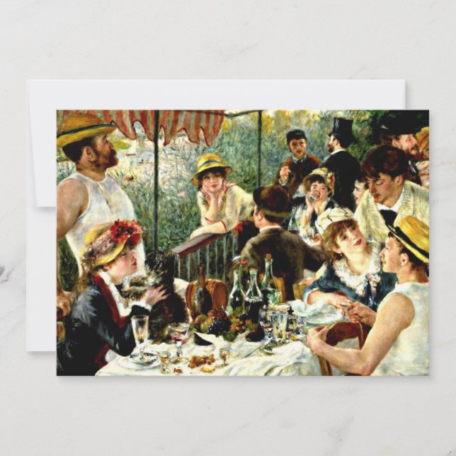 Tarjeta Renoir - Almuerzo del Fiesta del barco (Anverso)
