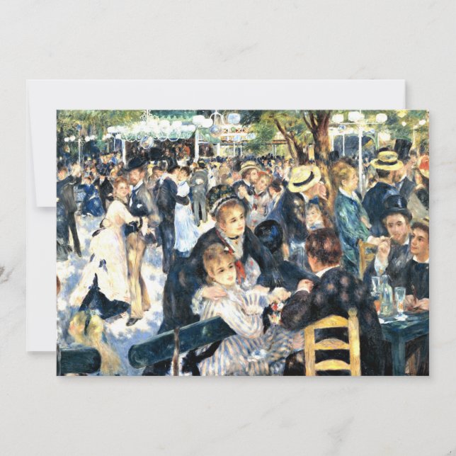 Tarjeta Renoir - Danza en Le Moulin de la Galette, (Anverso)