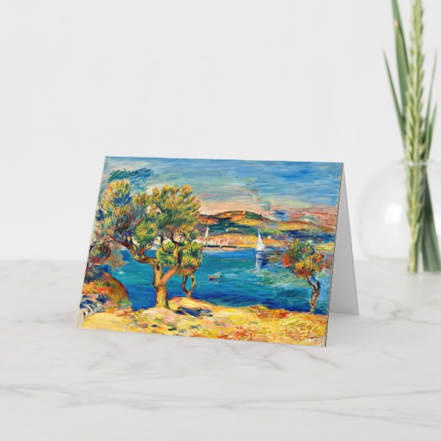 Tarjeta Renoir - L'Estaque, pintura de paisajes de arte fi (Anverso)