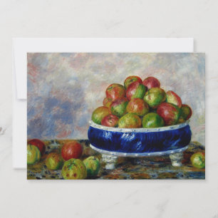 Tarjeta Renoir - manzanas en un plato