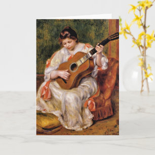Tarjeta Renoir - Mujer tocando la guitarra,