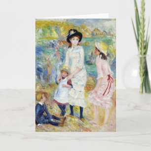 Tarjeta Renoir - Niños en la orilla del mar, Guernsey