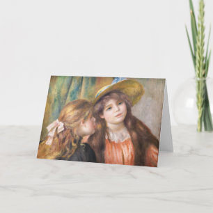 Tarjeta Renoir - Retrato de dos niñas pequeñas