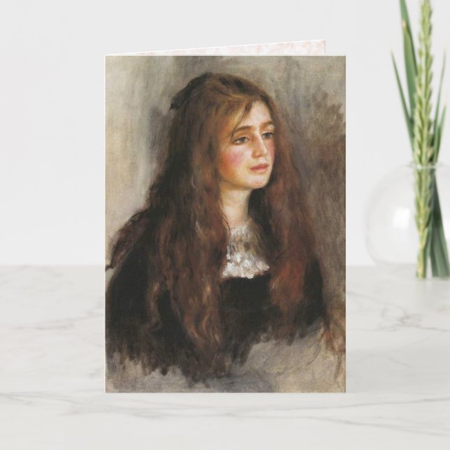 Tarjeta Renoir "retrato de Julia Manet " (Anverso)
